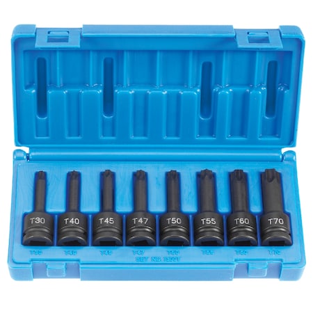 SKT SET 1/2 DR 8PC INTERNAL TORX IMP